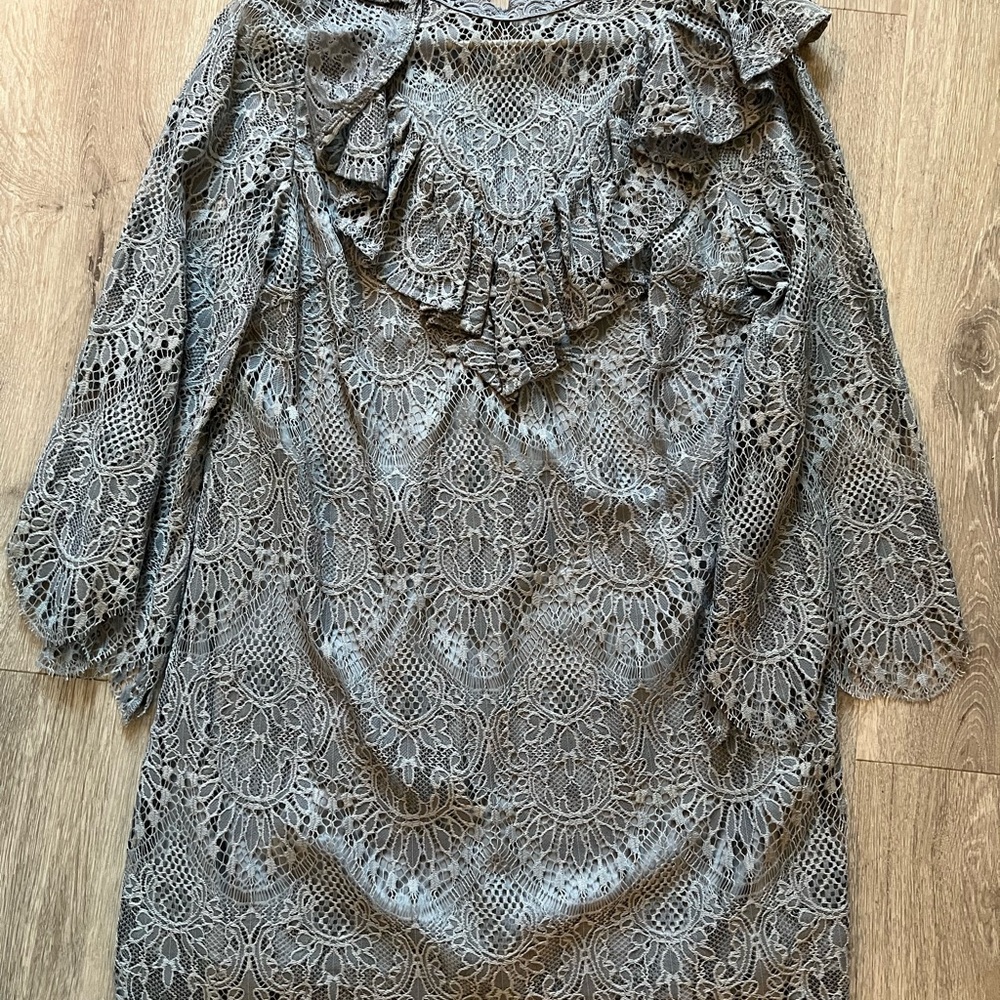 Vici Charcoal Lace Blouse